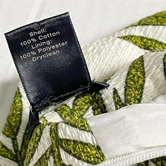 ANN TAYLOR Petite Green Palm Leaf Basket Weave Skirt - Size 00 - Picture 6 of 10